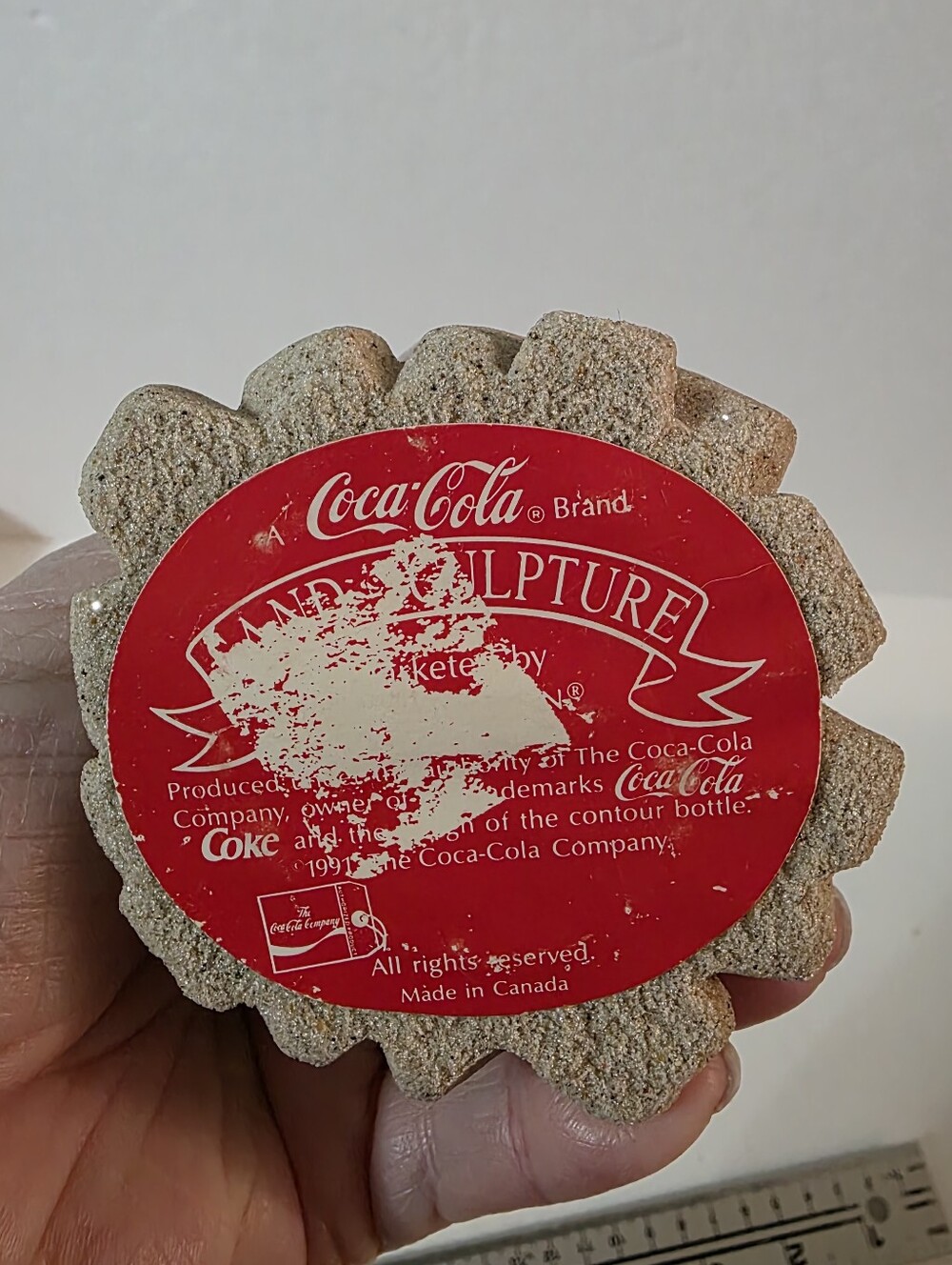 Coca Cola Sand Sculpture Of Traditional Bottle 1991 - Picture 7 of 9
